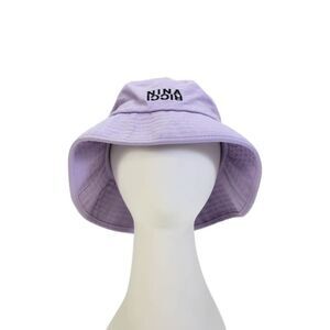 Nina Raynor Womens Cotton Embroidered Casual Bucket Hats Purple One Size